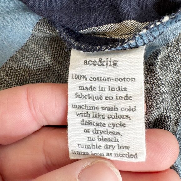 Ace & Jig Clarke Top Selvedge Striped Cotton Size M - Picture 6 of 15